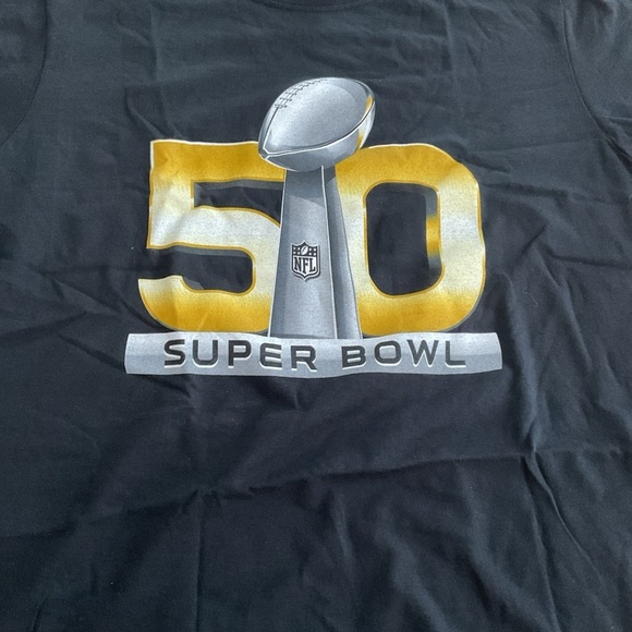 Super Bowl 50 Black T-Shirt nfl football - Picture 1 of 4